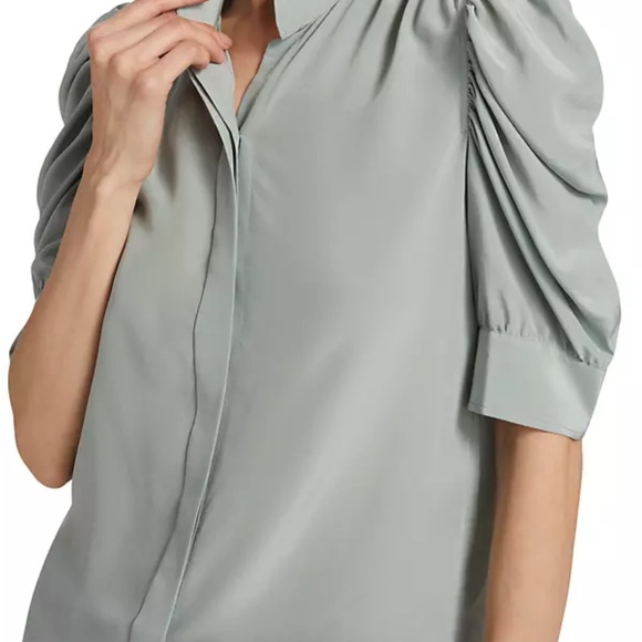 Frame Gillian Silk Puff Sleeved Blouse - Picture 5 of 10